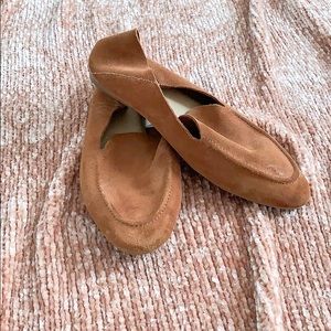 Faux suede mules